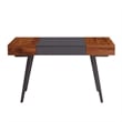 Scranton & Co Engineered Wood Expandable Modern Desk with Storage in Mahogany