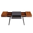 Scranton & Co Engineered Wood Expandable Modern Desk with Storage in Mahogany