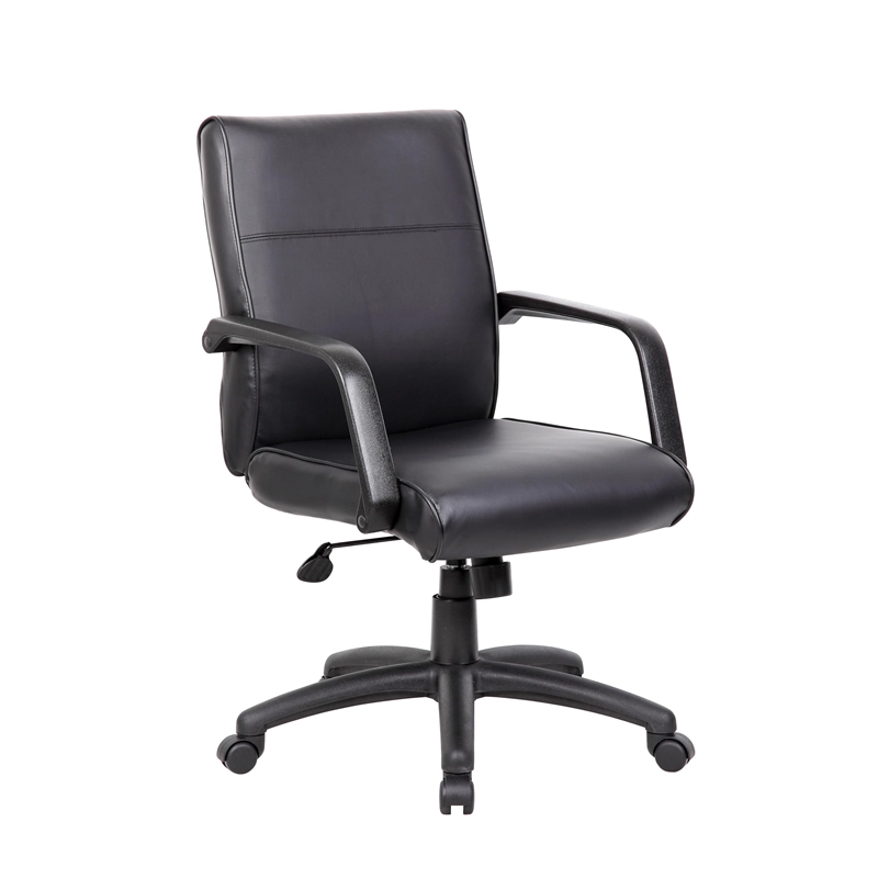 Scranton & Co Mid Back Executive Office Chair in Leather Plus