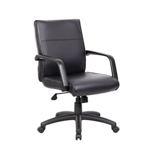 Scranton & Co Mid Back Executive Office Chair in Leather Plus