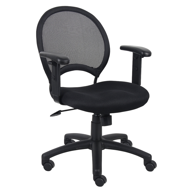 Scranton & Co Mesh Back Task Office Chair with Adjustable Arms