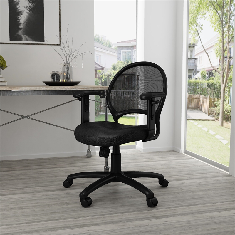 Scranton & Co Mesh Back Task Office Chair with Adjustable Arms