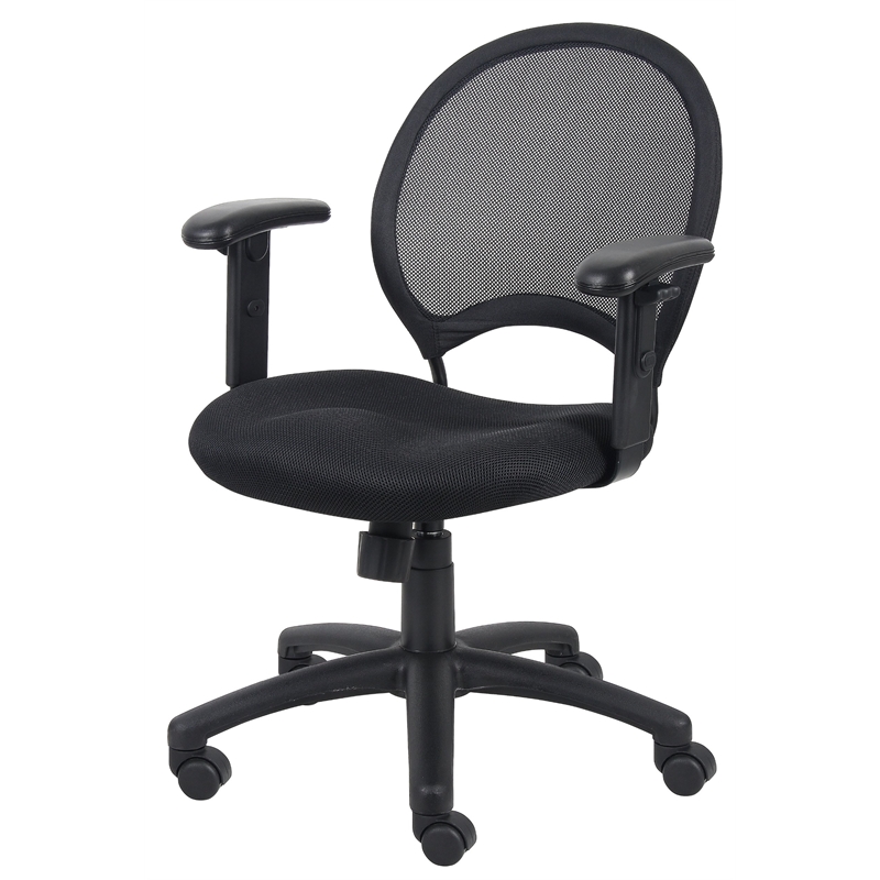 Scranton & Co Mesh Back Task Office Chair with Adjustable Arms