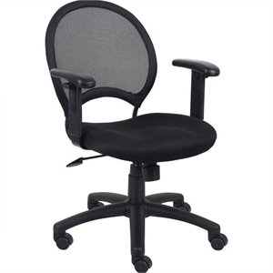 scranton & co mesh back task office chair with adjustable arms