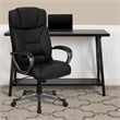 Scranton & Co Modern Comfortable Office Chair in Black with Arms