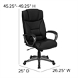Scranton & Co Modern Comfortable Office Chair in Black with Arms