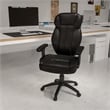 Scranton & Co Faux Leather/Nylon High Back Executive Office Chair in Black