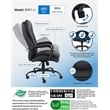 Scranton & Co Contemporary Double Plush Office Chair in Black