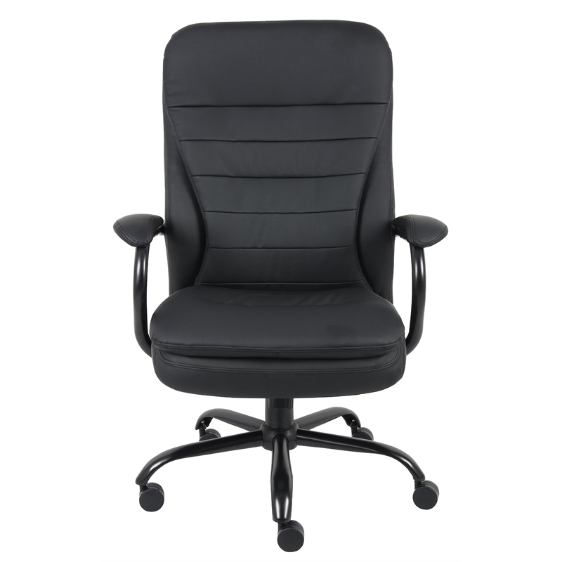 Scranton & Co Contemporary Double Plush Office Chair in Black