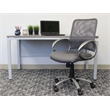 Scranton & Co Contemporary Mesh Back with Pewter Task Office Chair in Grey
