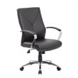 Scranton & Co Modern LeatherPlus Executive Office Chair in Black