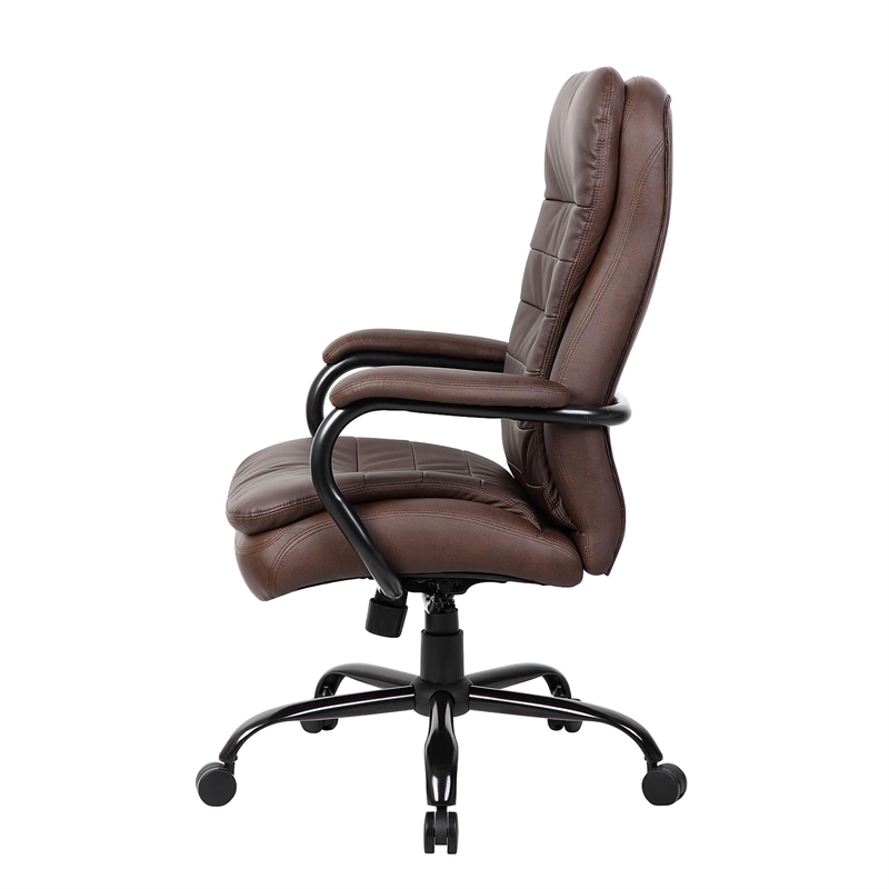 Scranton & Co Modern Heavy Duty Office Chair in Bomber Brown