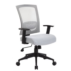 scranton & co contemporary mesh back task office chair in gray