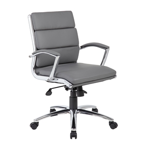 Scranton & Co Contemporary Executive Mid-Back Chair in Gray