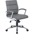 Scranton & Co Contemporary Executive Mid-Back Chair in Gray