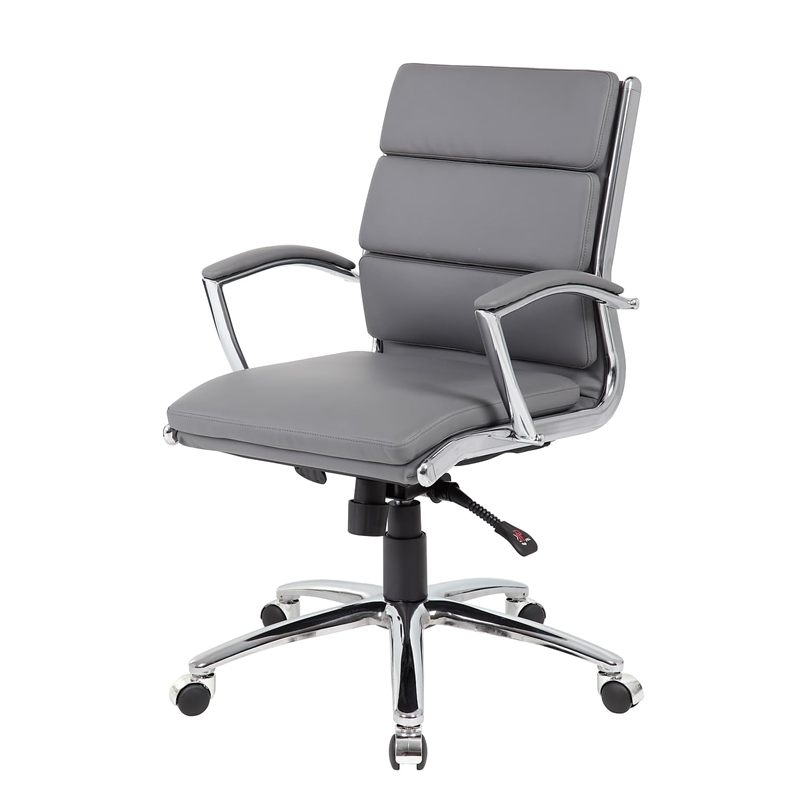 Scranton & Co Contemporary Executive Mid-Back Chair in Gray