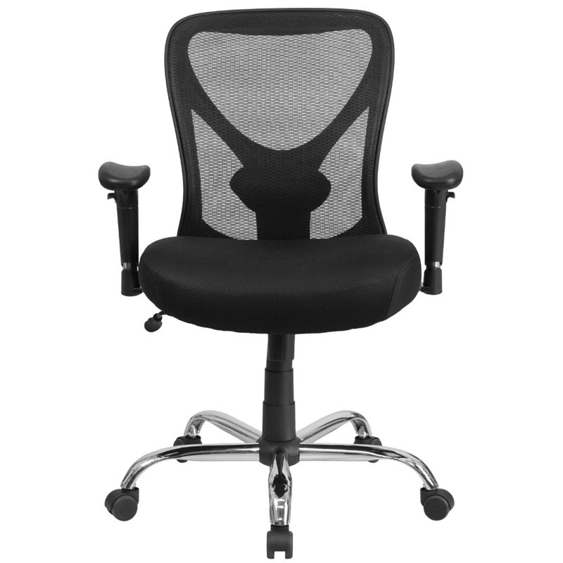 Scranton & Co High Mesh Back Office Office Swivel Chair in Black
