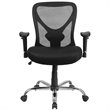 Scranton & Co High Mesh Back Office Office Swivel Chair in Black