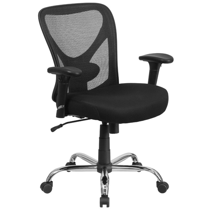 Scranton & Co High Mesh Back Office Office Swivel Chair in Black
