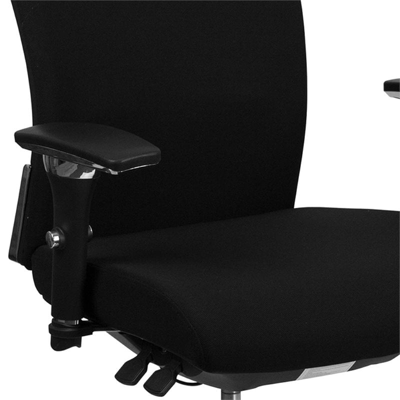 Scranton & Co Contemporary Fabric Swivel Office Chair in Black