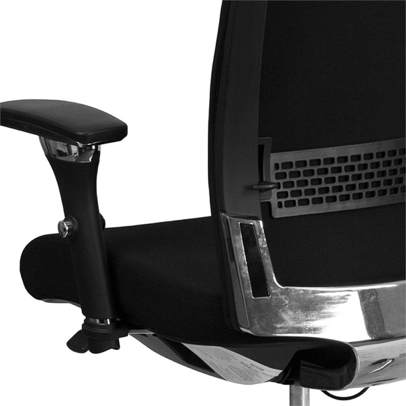 Scranton & Co Contemporary Fabric Swivel Office Chair in Black