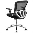 Scranton & Co Contemporary Mid Back Swivel Office Chair in Black