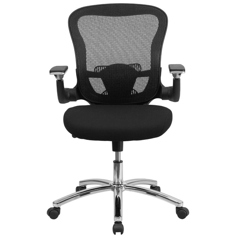 Scranton & Co Contemporary Mid Back Swivel Office Chair in Black