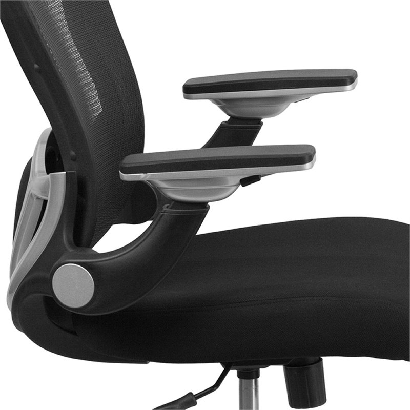 Scranton & Co Contemporary Mid Back Swivel Office Chair in Black
