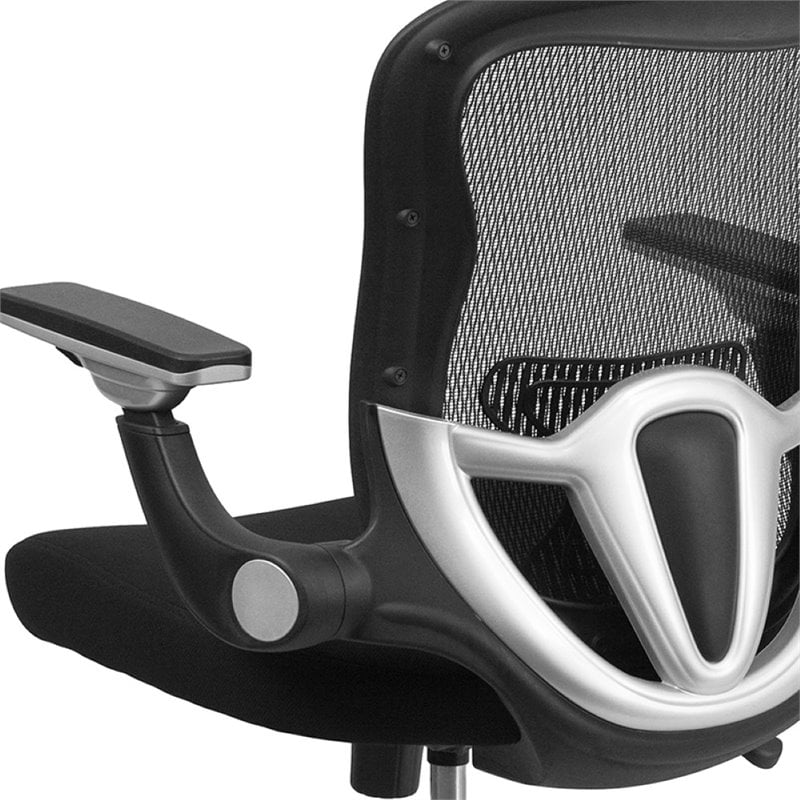 Scranton & Co Contemporary Mid Back Swivel Office Chair in Black