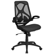 Scranton & Co Modern High Back Mesh Swivel Office Chair in Black