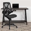 Scranton & Co Modern High Back Mesh Swivel Office Chair in Black