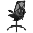 Scranton & Co Modern High Back Mesh Swivel Office Chair in Black