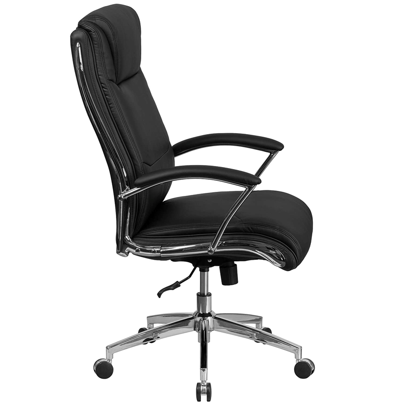 Scranton & Co Contemporary Leather Office Chair in Black
