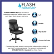 Scranton & Co Modern High Back Leather Office Chair in Black