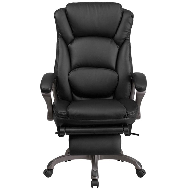 Scranton & Co Contemporary Faux Leather Reclining Office Chair in Black