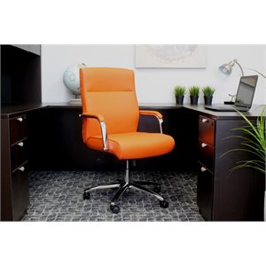 scranton & co mid century executive conference chair in orange