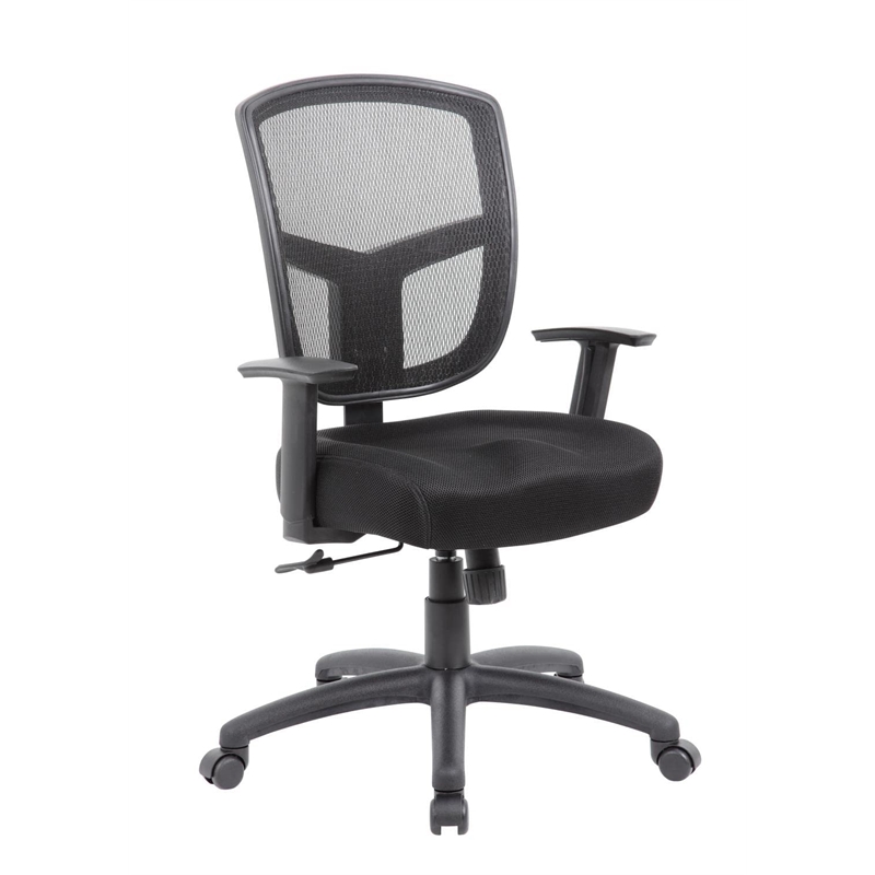 Scranton & Co Contemporary Contract Mesh Task Chair in Black