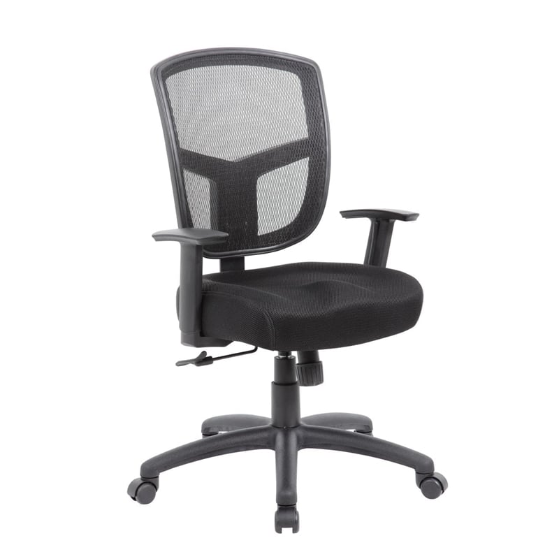 Scranton & Co Contemporary Contract Mesh Task Chair in Black