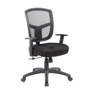 Scranton & Co Contemporary Contract Mesh Task Chair in Black