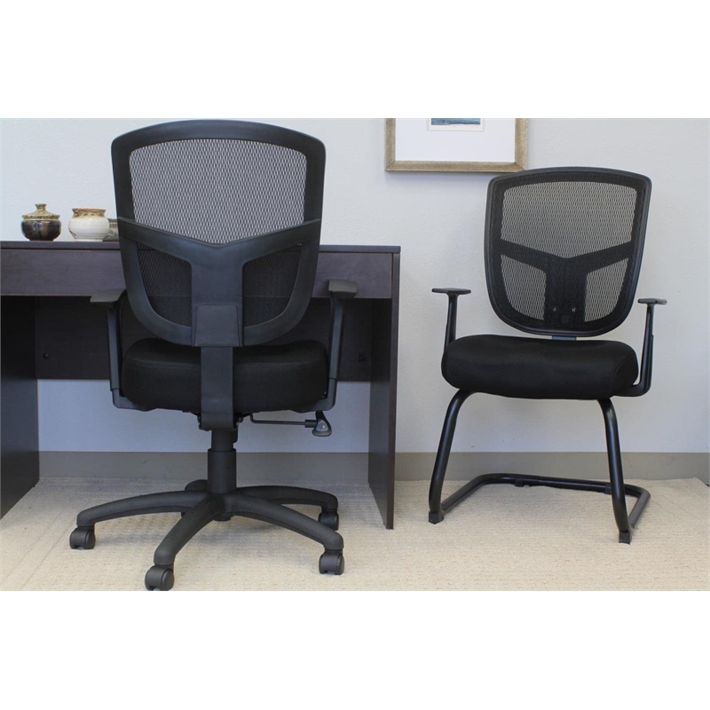 Scranton & Co Contemporary Contract Mesh Task Chair in Black
