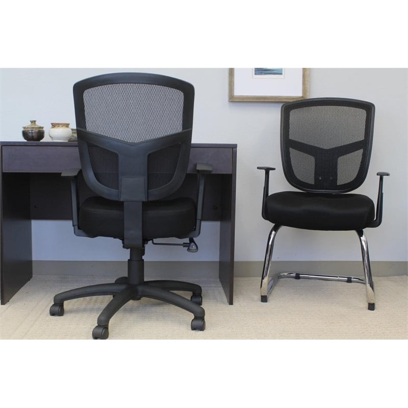 Scranton & Co Contemporary Contract Mesh Task Chair in Black