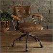 Scranton & Co Leather Swivel Office Chair in Vintage Whiskey