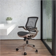 Scranton & Co Contemporary Mid Back Swivel Office Chair in Black