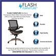 Scranton & Co Contemporary Mid Back Swivel Office Chair in Black