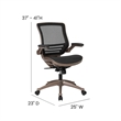 Scranton & Co Contemporary Mid Back Swivel Office Chair in Black