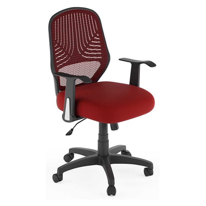 hyken red mesh chair