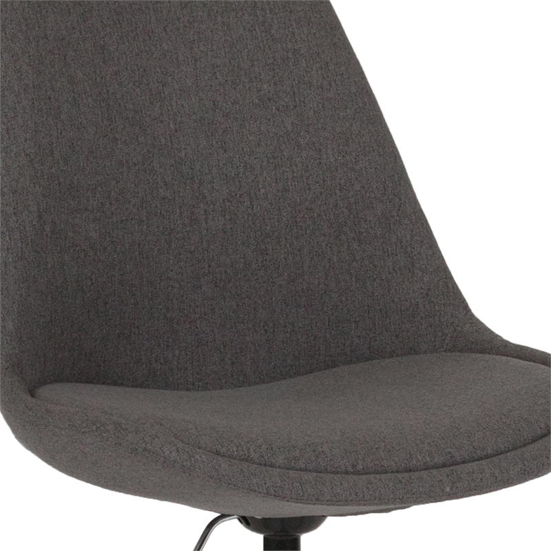 Scranton & Co Modern Mid Back Swivel Office Chair in Dark Gray