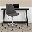 Scranton & Co Modern Mid Back Swivel Office Chair in Dark Gray