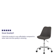 Scranton & Co Modern Mid Back Swivel Office Chair in Dark Gray