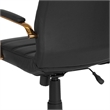 Scranton & Co High Back Leather Swivel Office Chair in Black
